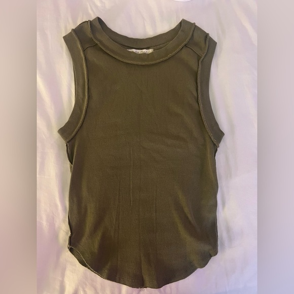 We The Free Tops - We The Free Olive Ribbed Top